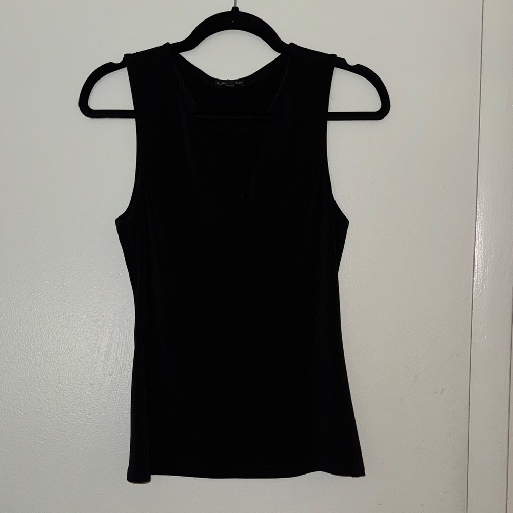 Express Black V-Neck Tank Top